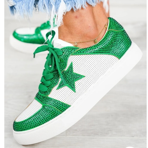 Hey Girl Shoes - "Legendary"  Crystal Paved Sneakers